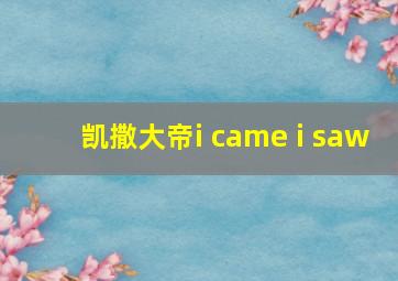 凯撒大帝i came i saw